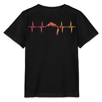 Kletternder Sunset Heartbeat Climber - Stanley/Stella Kinder T-Shirt MINI CREATOR  - Schwarz - Vorne - Mikhail (115cm)