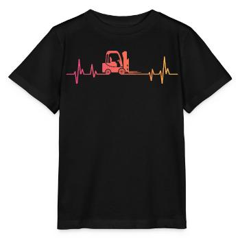 Sunset Heartbeat Forklift - Stanley/Stella MINI CREATOR Kids’ T-Shirt - black - Front - Mikhail (115cm)