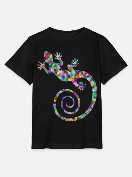 GECKO MANIA - Stanley/Stella Kinder T-Shirt MINI CREATOR  - Schwarz