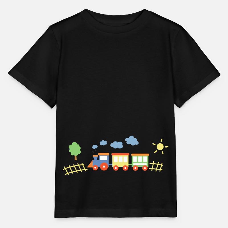 Train With Wagons - Stanley/Stella MINI CREATOR Kids’ T-Shirt - black