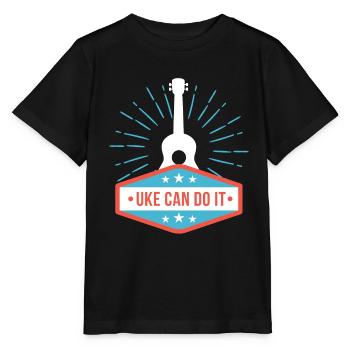 Drôle cadeau ukulélé guitare guitare mandoline - T-shirt bio MINI CREATOR Stanley/Stella Enfant - noir - Devant - Mikhail (115cm)