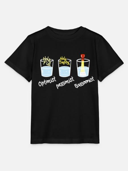 Witziges Optimist Pessimist Bassoonist Fagottisten - Stanley/Stella Kinder T-Shirt MINI CREATOR - Schwarz
