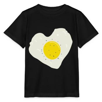 Spiegelei Herz - Stanley/Stella Kinder T-Shirt MINI CREATOR  - Schwarz - Vorne - Mikhail (115cm)