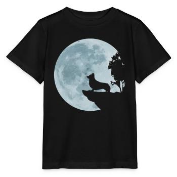 Welsh Corgi Pembroke Welsh Corgi cadeau de pleine lune - T-shirt bio MINI CREATOR Stanley/Stella Enfant - noir - Devant - Mikhail (115cm)