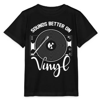 Un son meilleur sur un disque vinyle DJ - T-shirt bio MINI CREATOR Stanley/Stella Enfant - noir - Devant - Mikhail (115cm)