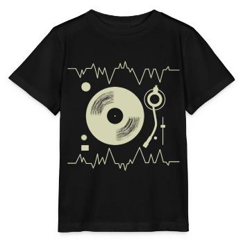 DJ mixer heartbeat - Stanley/Stella MINI CREATOR Kids’ T-Shirt - black - Front - Mikhail (115cm)