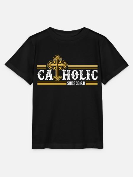 Katholisch seit 33 n. Chr. Kruzifix Jesus Eucharis - Stanley/Stella Kinder T-Shirt MINI CREATOR  - Schwarz