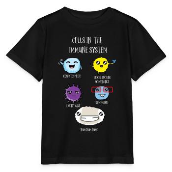 Immunsystem Zellen des Körpers, Biologie - Stanley/Stella Kinder T-Shirt MINI CREATOR  - Schwarz - Vorne - Mikhail (115cm)