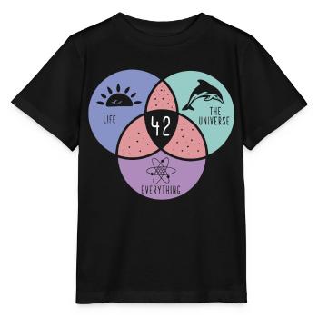 Life Universe Everything 42 But de la vie - T-shirt bio MINI CREATOR Stanley/Stella Enfant - noir - Devant - Mikhail (115cm)