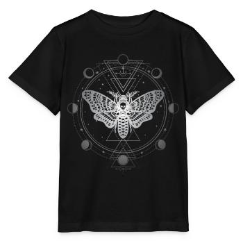 Mondphasen, Falter, Schwarze Magie - Stanley/Stella Kinder T-Shirt MINI CREATOR  - Schwarz - Vorne - Mikhail (115cm)