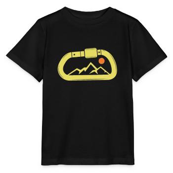 Alpinisme, escalade, mousquetons d'escalade - T-shirt bio MINI CREATOR Stanley/Stella Enfant - noir - Devant - Mikhail (115cm)