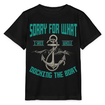 Marin disant, amarrage du bateau, bateau, bateaux, bateau - T-shirt bio MINI CREATOR Stanley/Stella Enfant - noir - Devant - Mikhail (115cm)