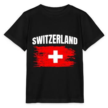 Switzerland - Stanley/Stella MINI CREATOR Kids’ T-Shirt - black - Front - Mikhail (115cm)