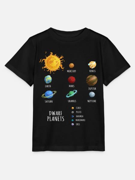 Dwarf Planets, Zwergplaneten im Sonnensystem - Stanley/Stella Kinder T-Shirt MINI CREATOR  - Schwarz