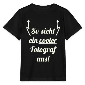 Fotograf - Stanley/Stella Kinder T-Shirt MINI CREATOR  - Schwarz - Vorne - Mikhail (115cm)