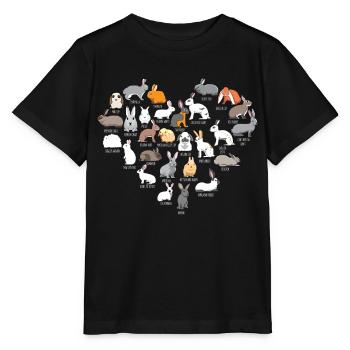 Lapins et lapins cadeau oreille de disquette de lapin - T-shirt bio MINI CREATOR Stanley/Stella Enfant - noir - Devant - Mikhail (115cm)