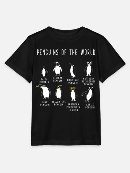 Pinguine der Welt, Penguins, Antarktis Tiere - Stanley/Stella Kinder T-Shirt MINI CREATOR  - Schwarz