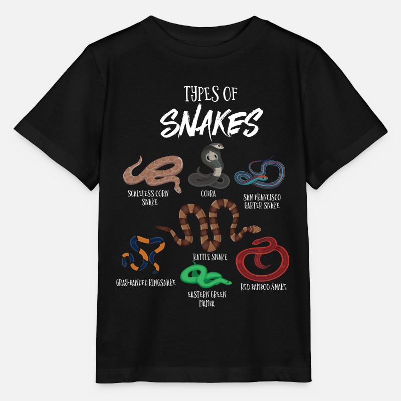 Snake types, Snake, Types of Snakes, Cobra - Stanley/Stella MINI CREATOR Kids’ T-Shirt - black