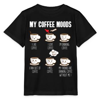 Meine Kaffe Stimmung Kaffeetassen - Stanley/Stella Kinder T-Shirt MINI CREATOR  - Schwarz - Vorne - Mikhail (115cm)