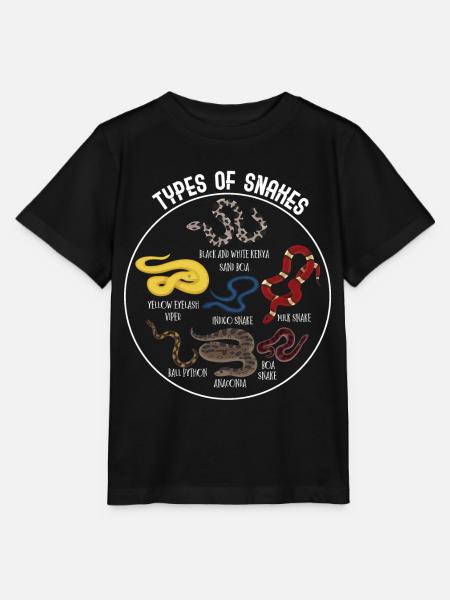 Snake types, Snake, Types of Snakes, Cobra - Stanley/Stella MINI CREATOR Kids’ T-Shirt - black