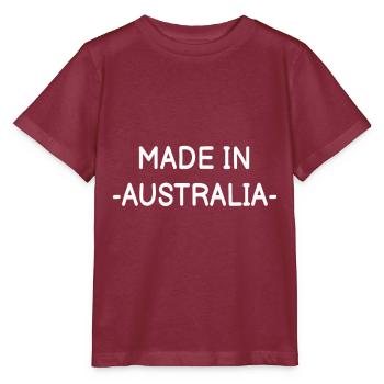 Australie - T-shirt bio MINI CREATOR Stanley/Stella Enfant - bordeaux - Devant - Kain (125cm)