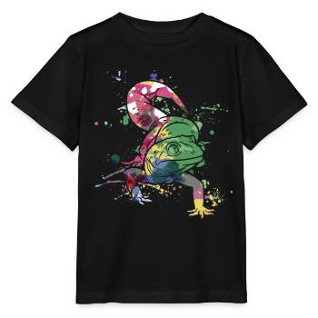 Gecko Reptile, Reptiles, Lézards, gardiens d’animaux - T-shirt bio MINI CREATOR Stanley/Stella Enfant - noir - Devant - Mikhail (115cm)