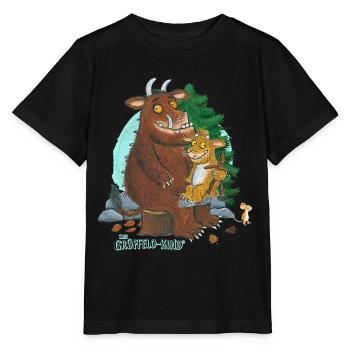 The Gruffalo with child in the forest - Stanley/Stella MINI CREATOR Kids’ T-Shirt - black - Front - Mikhail (115cm)