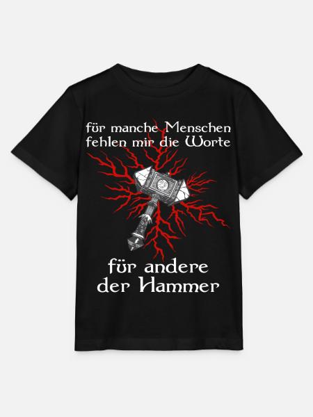 Germanen Wikinger Hammer Sprüche Geschenkidee - Stanley/Stella Kinder T-Shirt MINI CREATOR - Schwarz