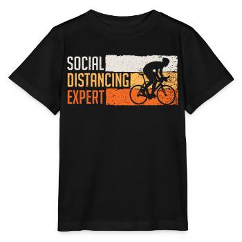 Cycling is my social distancing - Stanley/Stella MINI CREATOR Kids’ T-Shirt - black - Front - Mikhail (115cm)