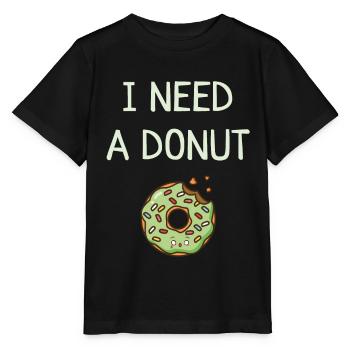 Donut - Stanley/Stella Kinder T-Shirt MINI CREATOR  - Schwarz - Vorne - Mikhail (115cm)