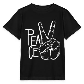 signe de paix - T-shirt bio MINI CREATOR Stanley/Stella Enfant - noir - Devant - Mikhail (115cm)