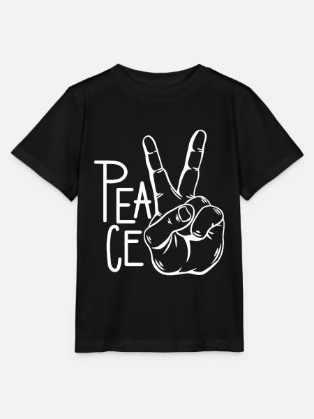 Peace Zeichen - Stanley/Stella Kinder T-Shirt MINI CREATOR - Schwarz