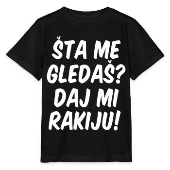 Sarajevo Yougoslavie sort design cadeau - T-shirt bio MINI CREATOR Stanley/Stella Enfant - noir - Devant - Mikhail (115cm)