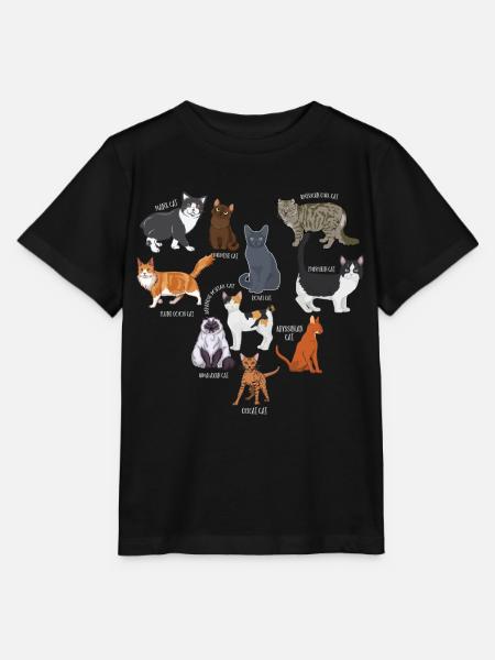 Arten Von Katzen, Katzen, Kätzchen - Stanley/Stella Kinder T-Shirt MINI CREATOR  - Schwarz