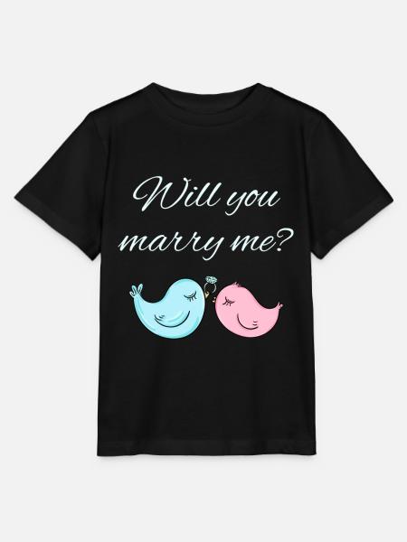 Hochzeitsantrag - Stanley/Stella Kinder T-Shirt MINI CREATOR - Schwarz
