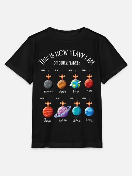 Planeten, Universum, Schwer Auf Planeten - Stanley/Stella Kinder T-Shirt MINI CREATOR  - Schwarz