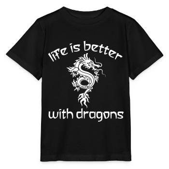 Dragon Dragon - T-shirt bio MINI CREATOR Stanley/Stella Enfant - noir - Devant - Mikhail (115cm)