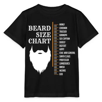 Bear Size Chart, Bearded, Bearded - Stanley/Stella MINI CREATOR Kids’ T-Shirt - black - Front - Mikhail (115cm)