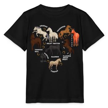 Arten Von Pferden, Pferd, Araber - Stanley/Stella Kinder T-Shirt MINI CREATOR  - Schwarz - Vorne - Mikhail (115cm)