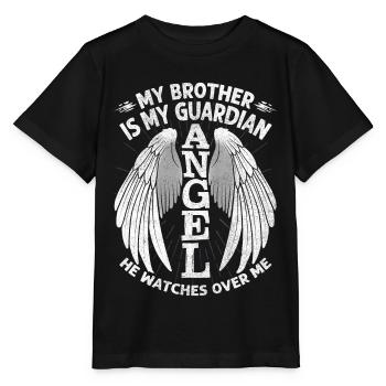 My Brother Is My Guardian Angel, Brother Grief - Stanley/Stella MINI CREATOR Kids’ T-Shirt - black - Front - Mikhail (115cm)