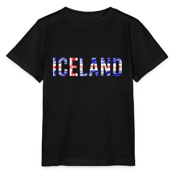 Iceland Flag Font - Stanley/Stella MINI CREATOR Kids’ T-Shirt - black - Front - Mikhail (115cm)