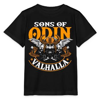 Fils Odin, Valhalla, Vikings, Vikings - T-shirt bio MINI CREATOR Stanley/Stella Enfant - noir - Devant - Mikhail (115cm)