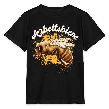 Arbeitsbiene, Fleissig - Stanley/Stella Kinder T-Shirt MINI CREATOR  - Schwarz - Vorne - Mikhail (115cm)