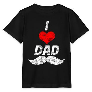 I love Dad - Stanley/Stella MINI CREATOR Kids’ T-Shirt - black - Front - Mikhail (115cm)