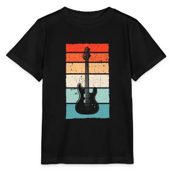 E guitare rétro - T-shirt bio MINI CREATOR Stanley/Stella Enfant - noir - Devant - Mikhail (115cm)