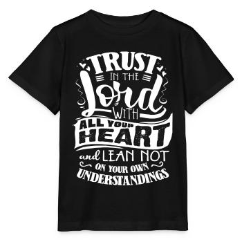Verse biblique, Dieu chrétien, prière - T-shirt bio MINI CREATOR Stanley/Stella Enfant - noir - Devant - Mikhail (115cm)