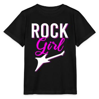 rock girl - Stanley/Stella MINI CREATOR Kids’ T-Shirt - black - Front - Mikhail (115cm)