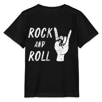 Rock and Roll - Stanley/Stella Kinder T-Shirt MINI CREATOR  - Schwarz - Vorne - Mikhail (115cm)