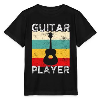 Gitarrist Retro - Stanley/Stella Kinder T-Shirt MINI CREATOR  - Schwarz - Vorne - Mikhail (115cm)