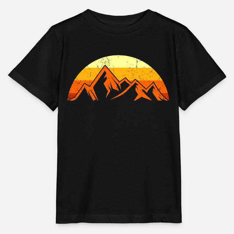 Montagnes Rétro - T-shirt bio MINI CREATOR Stanley/Stella Enfant - noir